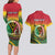 Personalised Vanuatu Couples Matching Long Sleeve Bodycon Dress and Hawaiian Shirt Yumi 45th Hapi Independens Dei - Reggae Version LT14