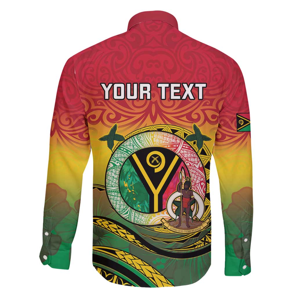 Personalised Vanuatu Family Matching Long Sleeve Bodycon Dress and Hawaiian Shirt Yumi 45th Hapi Independens Dei - Reggae Version LT14