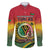 Personalised Vanuatu Family Matching Off The Shoulder Long Sleeve Dress and Hawaiian Shirt Yumi 45th Hapi Independens Dei - Reggae Version LT14