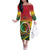 Personalised Vanuatu Family Matching Off The Shoulder Long Sleeve Dress and Hawaiian Shirt Yumi 45th Hapi Independens Dei - Reggae Version LT14