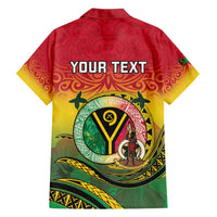 Personalised Vanuatu Family Matching Short Sleeve Bodycon Dress and Hawaiian Shirt Yumi 45th Hapi Independens Dei - Reggae Version LT14