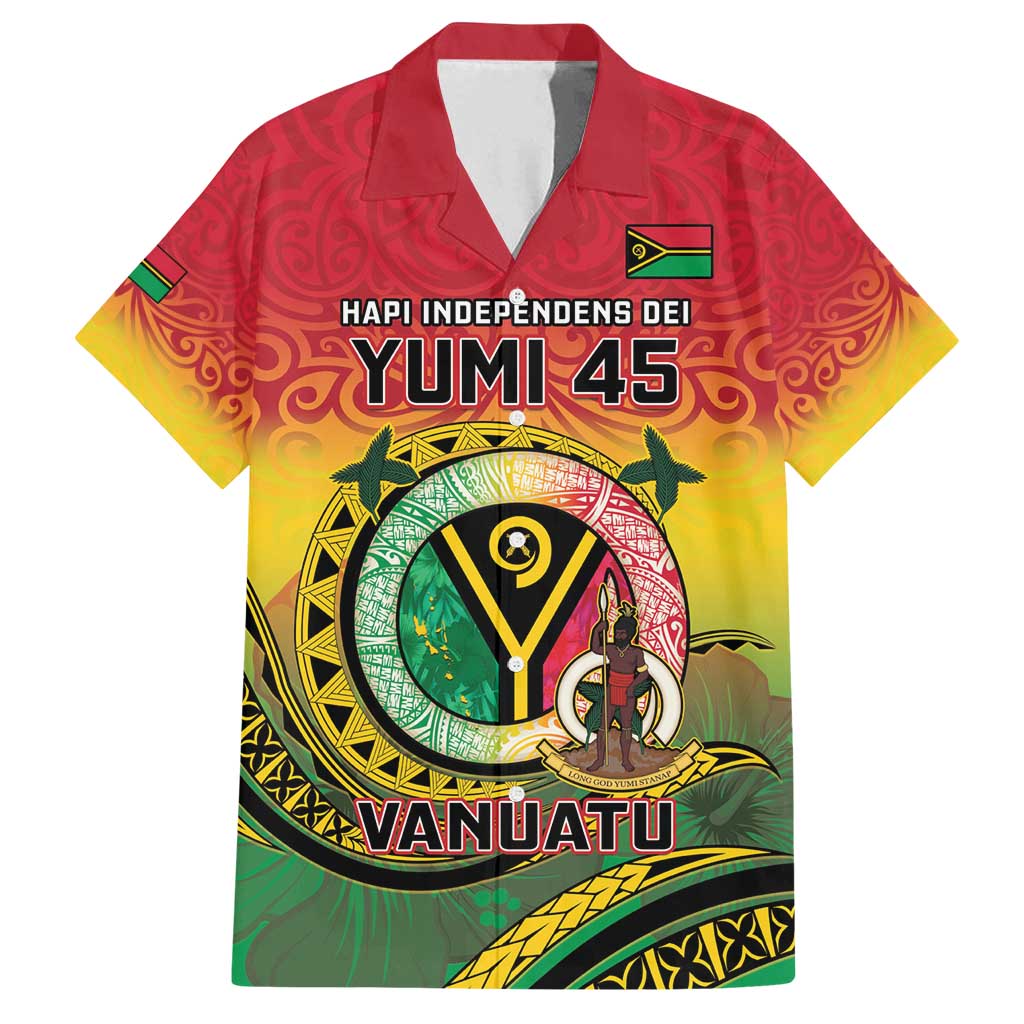 Personalised Vanuatu Family Matching Summer Maxi Dress and Hawaiian Shirt Yumi 45th Hapi Independens Dei - Reggae Version LT14