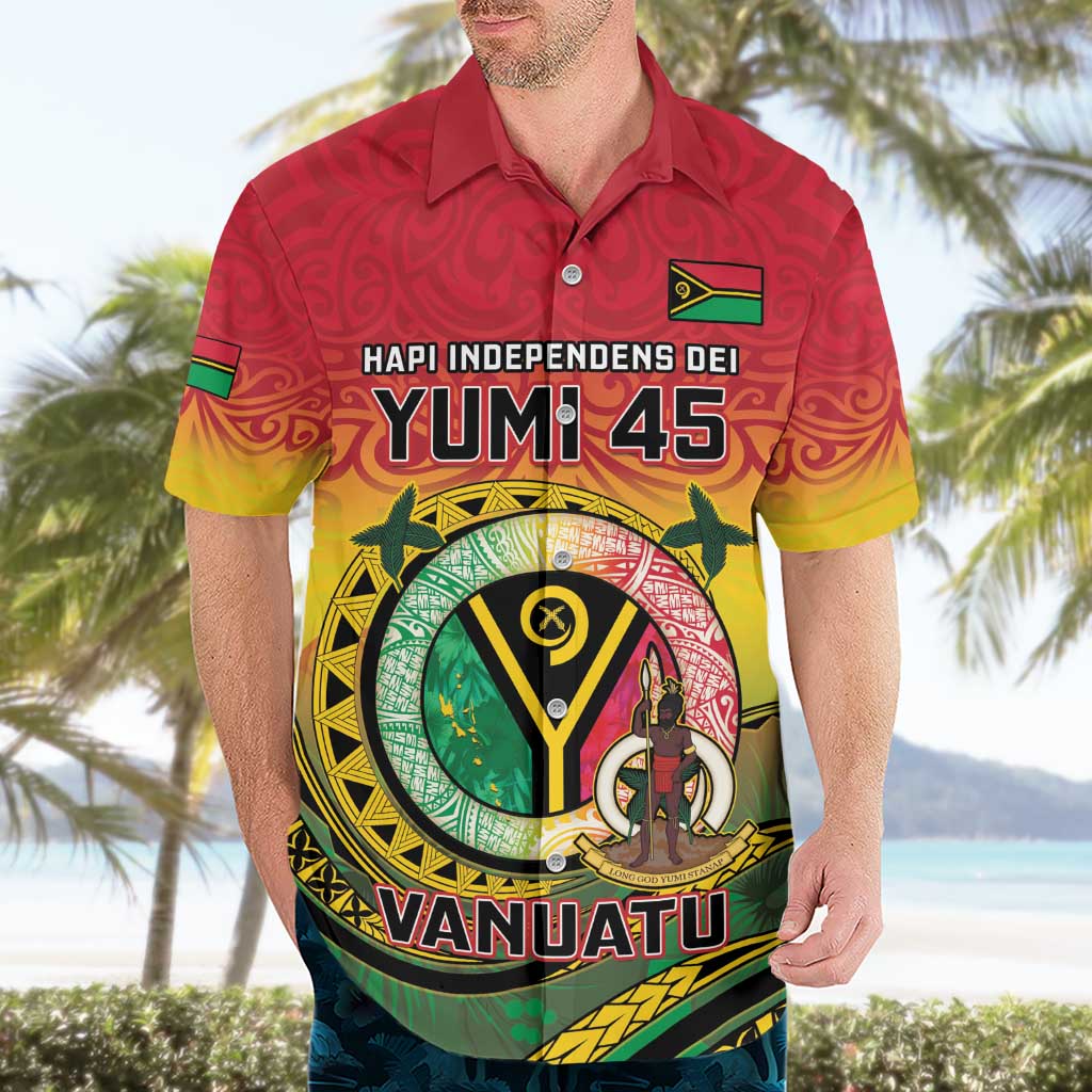 Personalised Vanuatu Hawaiian Shirt Yumi 45th Hapi Independens Dei - Reggae Version LT14
