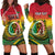 Personalised Vanuatu Hoodie Dress Yumi 44 Hapi Independens Dei - Reggae Version