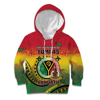 Personalised Vanuatu Kid Hoodie Yumi 45th Hapi Independens Dei - Reggae Version LT14