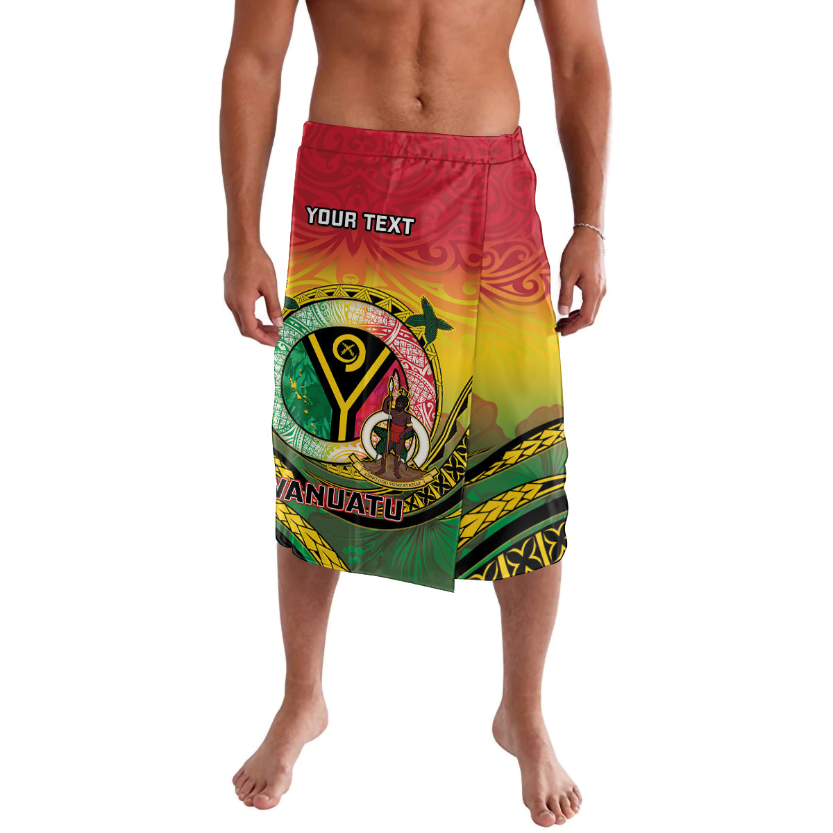 Personalised Vanuatu Lavalava Yumi 44 Hapi Independens Dei - Reggae Version