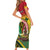 Personalised Vanuatu Short Sleeve Bodycon Dress Yumi 45th Hapi Independens Dei - Reggae Version LT14