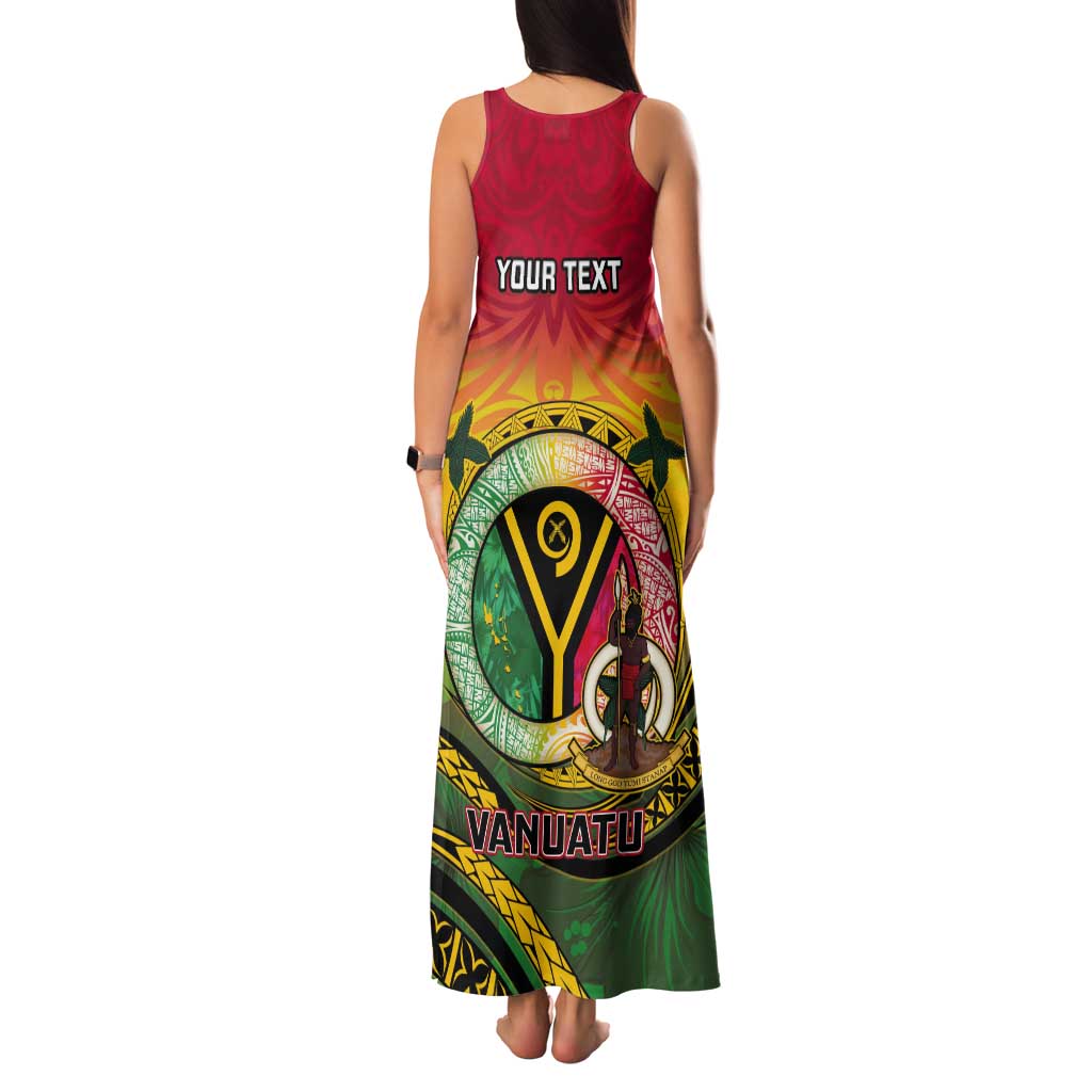 Personalised Vanuatu Tank Maxi Dress Yumi 45th Hapi Independens Dei - Reggae Version LT14