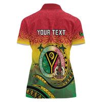 Personalised Vanuatu Women Polo Shirt Yumi 45th Hapi Independens Dei - Reggae Version LT14
