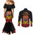 Papua New Guinea Independence Day Couples Matching Mermaid Dress and Long Sleeve Button Shirt PNG Bird of Paradise 50th Anniversary LT14