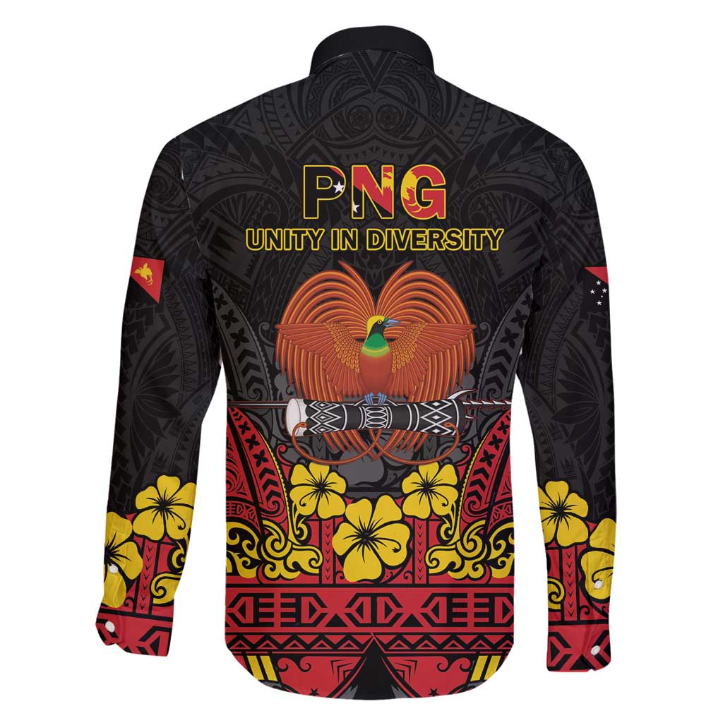 Papua New Guinea Independence Day Family Matching Long Sleeve Bodycon Dress and Hawaiian Shirt PNG Bird of Paradise 50th Anniversary LT14