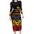 Papua New Guinea Independence Day Family Matching Long Sleeve Bodycon Dress and Hawaiian Shirt PNG Bird of Paradise 50th Anniversary LT14