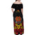 Papua New Guinea Independence Day Family Matching Off Shoulder Maxi Dress and Hawaiian Shirt PNG Bird of Paradise 50th Anniversary LT14