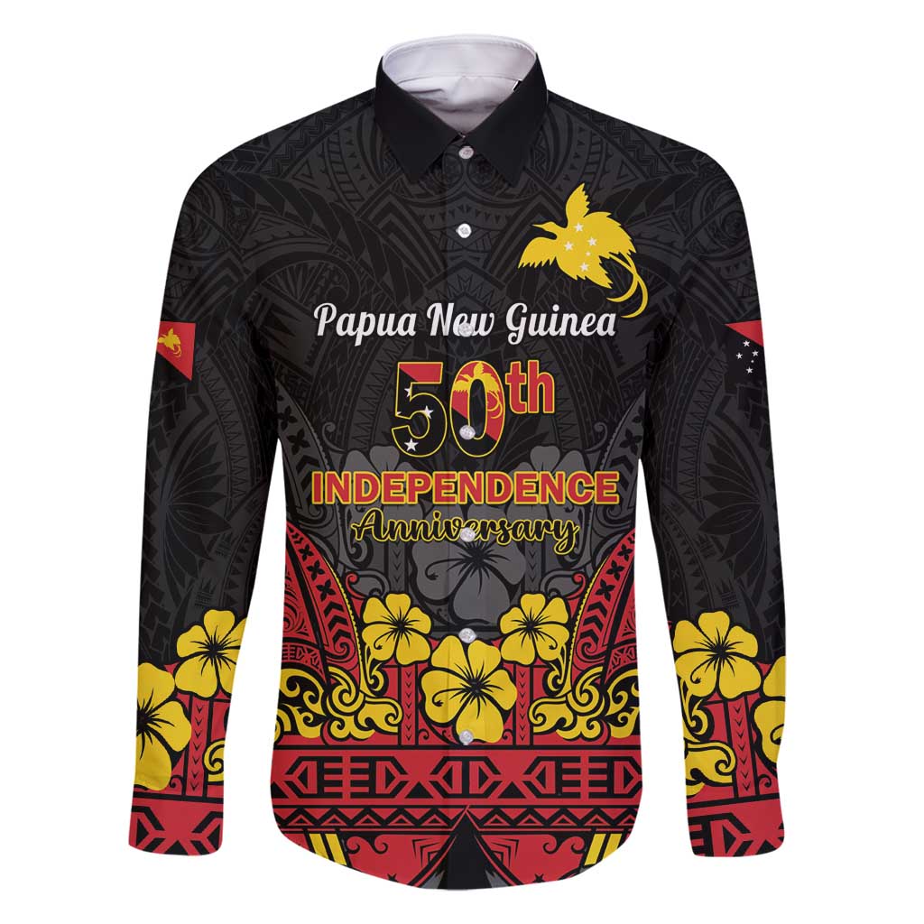 Papua New Guinea Independence Day Family Matching Off Shoulder Short Dress and Hawaiian Shirt PNG Bird of Paradise 50th Anniversary LT14