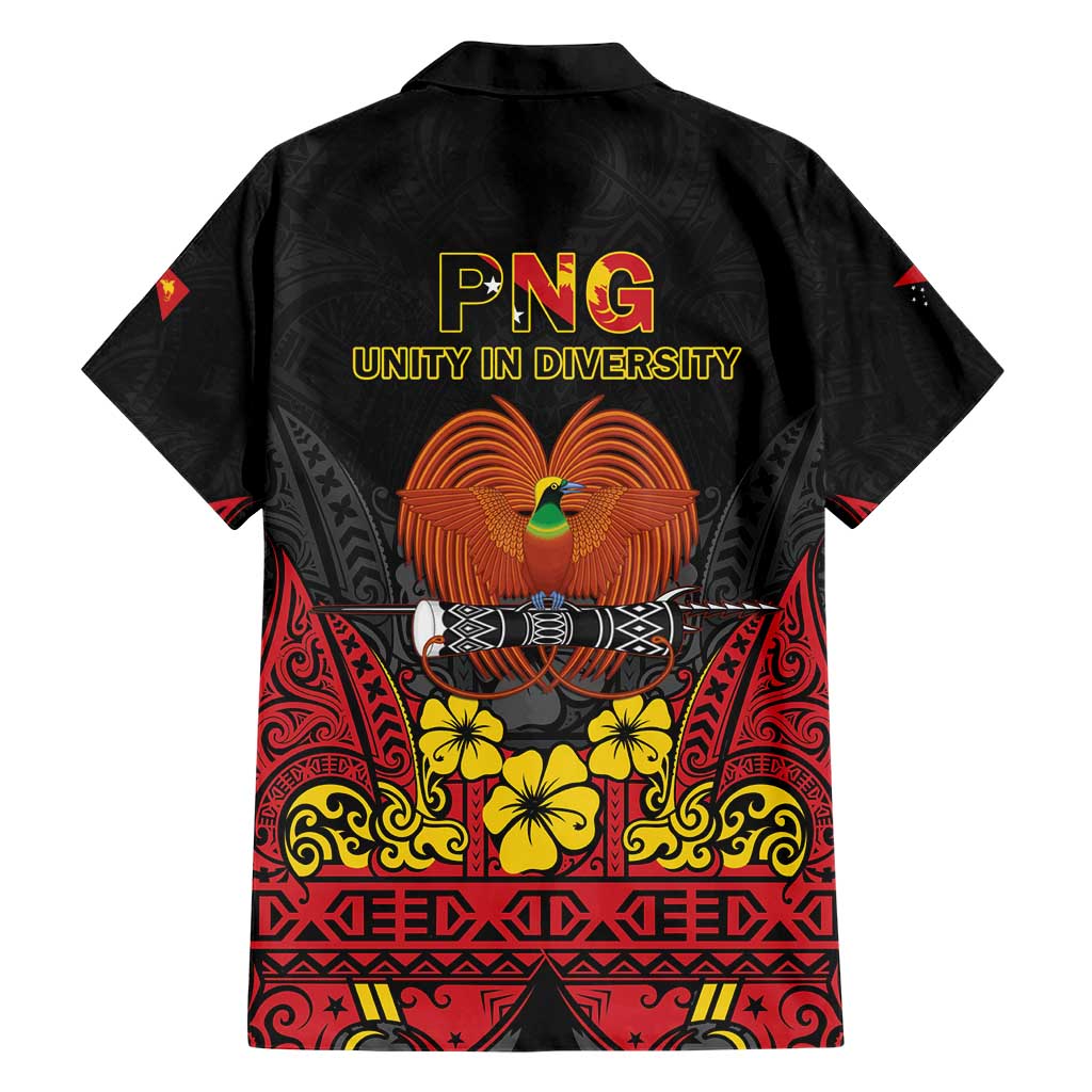 Papua New Guinea Independence Day Family Matching Short Sleeve Bodycon Dress and Hawaiian Shirt PNG Bird of Paradise 50th Anniversary LT14