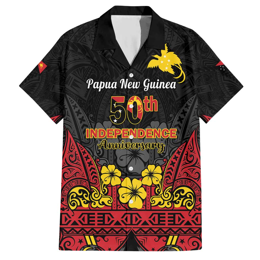Papua New Guinea Independence Day Hawaiian Shirt PNG Bird of Paradise 50th Anniversary LT14
