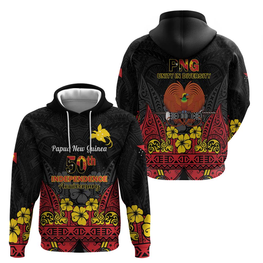 Papua New Guinea Independence Day Hoodie PNG Bird of Paradise 50th Anniversary LT14