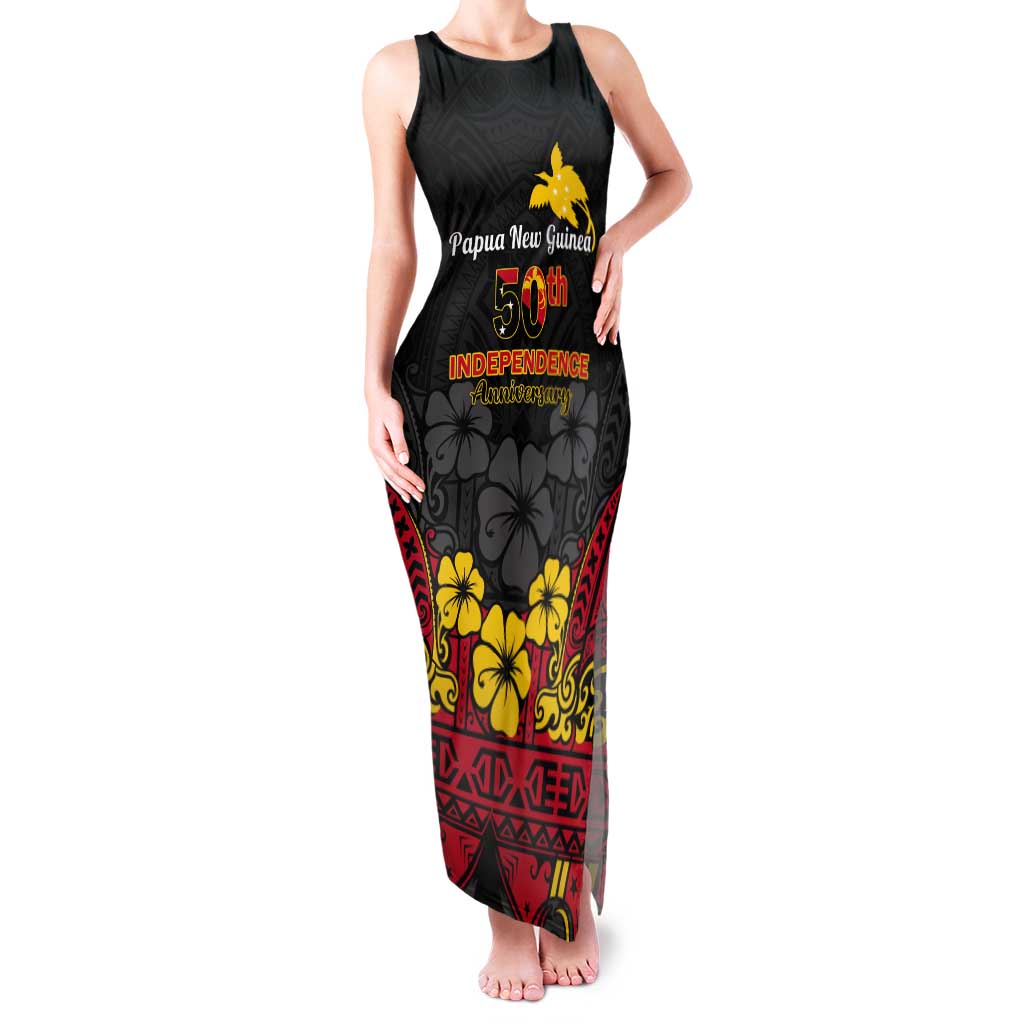 Papua New Guinea Independence Day Tank Maxi Dress PNG Bird of Paradise 50th Anniversary LT14