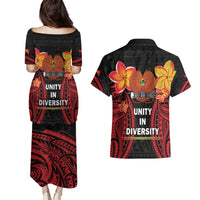 Papua New Guinea Independence Day Couples Matching Puletasi and Hawaiian Shirt PNG Since 1975 LT14