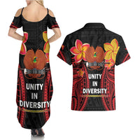 Papua New Guinea Independence Day Couples Matching Summer Maxi Dress and Hawaiian Shirt PNG Since 1975 LT14
