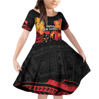 Papua New Guinea Independence Day Family Matching Off Shoulder Short Dress and Hawaiian Shirt PNG Since 1975 LT14