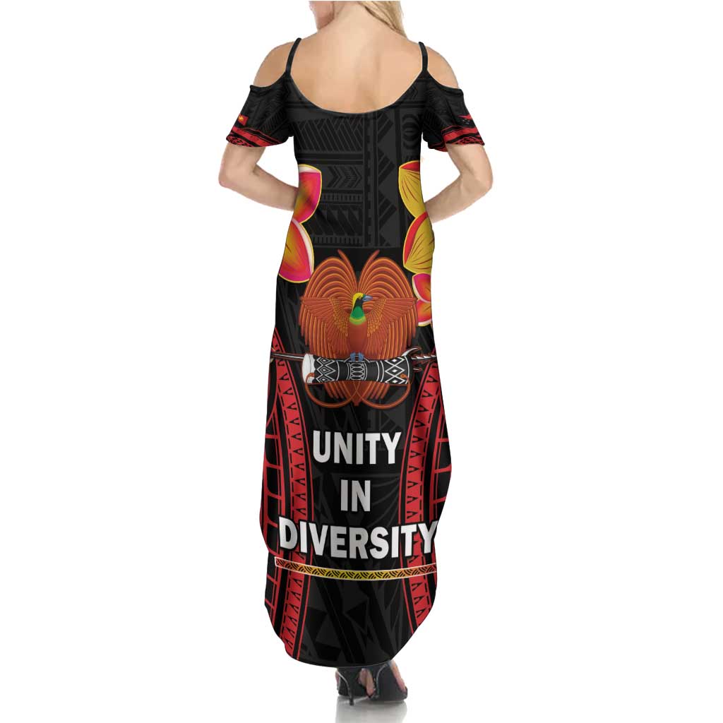 Papua New Guinea Independence Day Family Matching Summer Maxi Dress and Hawaiian Shirt PNG Since 1975 LT14