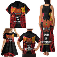 Papua New Guinea Independence Day Family Matching Tank Maxi Dress and Hawaiian Shirt PNG Since 1975 LT14