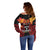 Papua New Guinea Independence Day Off Shoulder Sweater PNG Since 1975 LT14
