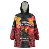 Papua New Guinea Independence Day Wearable Blanket Hoodie PNG Since 1975 LT14