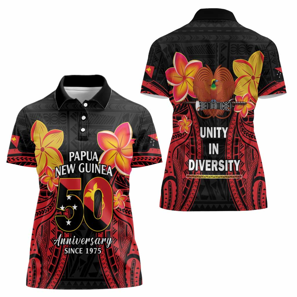 Papua New Guinea Independence Day Women Polo Shirt PNG Since 1975 LT14
