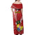 Personalised Tonga Independence Day Off Shoulder Maxi Dress Happy 54th Independence Anniversary Ngatu Pattern