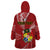 Personalised Tonga Independence Day Wearable Blanket Hoodie Happy 54th Independence Anniversary Ngatu Pattern