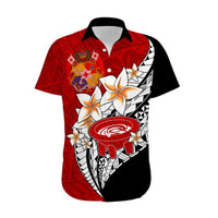 Tonga Kava Bowl Hawaiian Shirt Tongan Kupesi Ngatu Pattern Black LT14 - Polynesian Pride