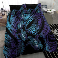 Polynesia Sea Turtle Day Bedding Set Tribal Honu Plumeria Polynesian Pattern