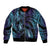 Polynesia Sea Turtle Day Bomber Jacket Tribal Honu Plumeria Polynesian Pattern
