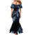 Polynesia Sea Turtle Day Family Matching Mermaid Dress and Hawaiian Shirt Tribal Honu Plumeria Polynesian Pattern