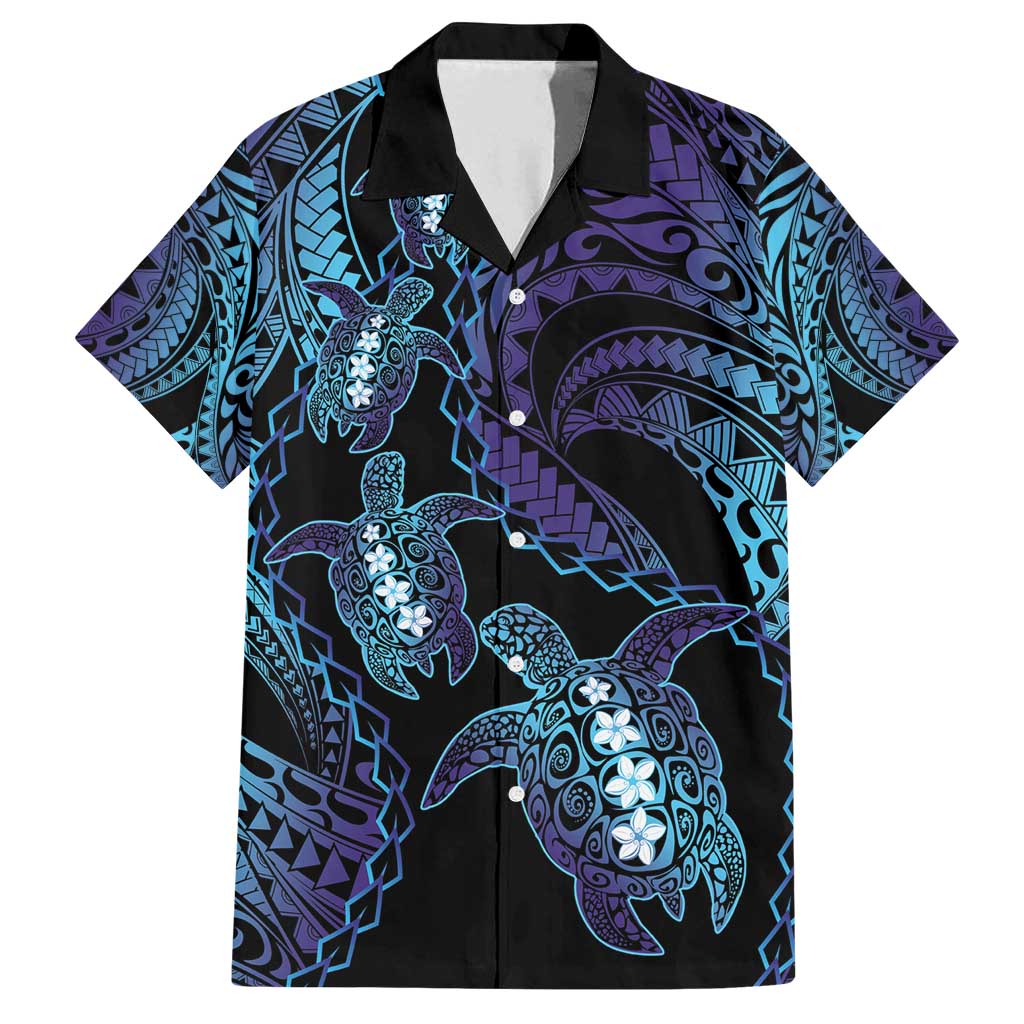 Polynesia Sea Turtle Day Family Matching Puletasi and Hawaiian Shirt Tribal Honu Plumeria Polynesian Pattern