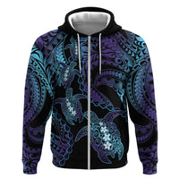 Polynesia Sea Turtle Day Hoodie Tribal Honu Plumeria Polynesian Pattern