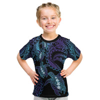 Polynesia Sea Turtle Day Kid T Shirt Tribal Honu Plumeria Polynesian Pattern