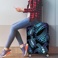 Polynesia Sea Turtle Day Luggage Cover Tribal Honu Plumeria Polynesian Pattern