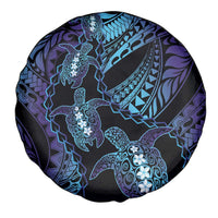 Polynesia Sea Turtle Day Spare Tire Cover Tribal Honu Plumeria Polynesian Pattern
