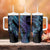 Polynesia Sea Turtle Day Tumbler With Handle Tribal Honu Plumeria Polynesian Pattern