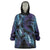 Polynesia Sea Turtle Day Wearable Blanket Hoodie Tribal Honu Plumeria Polynesian Pattern