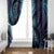 Polynesia Sea Turtle Day Window Curtain Tribal Honu Plumeria Polynesian Pattern