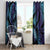 Polynesia Sea Turtle Day Window Curtain Tribal Honu Plumeria Polynesian Pattern