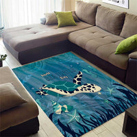 World Sea Turtle Day Polynesia Area Rug Go With The Flow