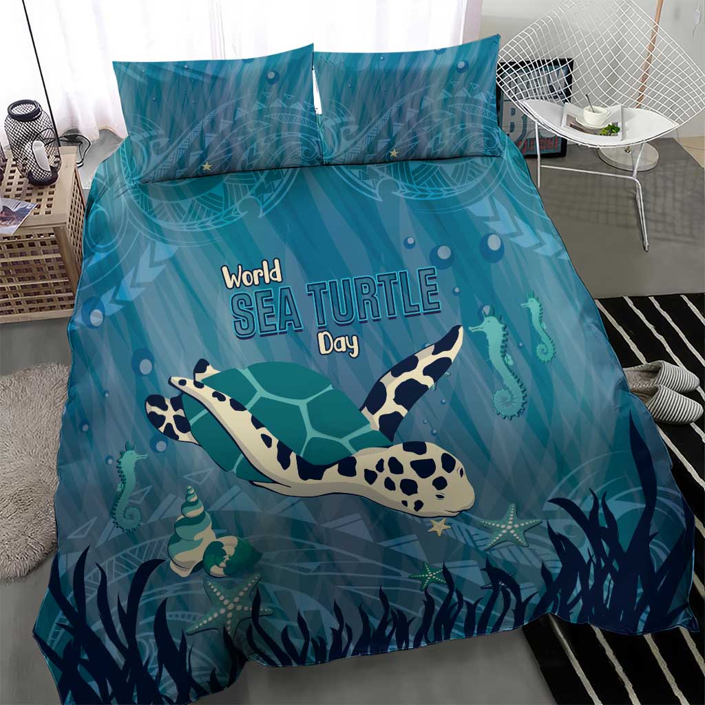 World Sea Turtle Day Polynesia Bedding Set Go With The Flow
