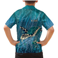 World Sea Turtle Day Polynesia Family Matching Mermaid Dress and Hawaiian Shirt Go With The Flow