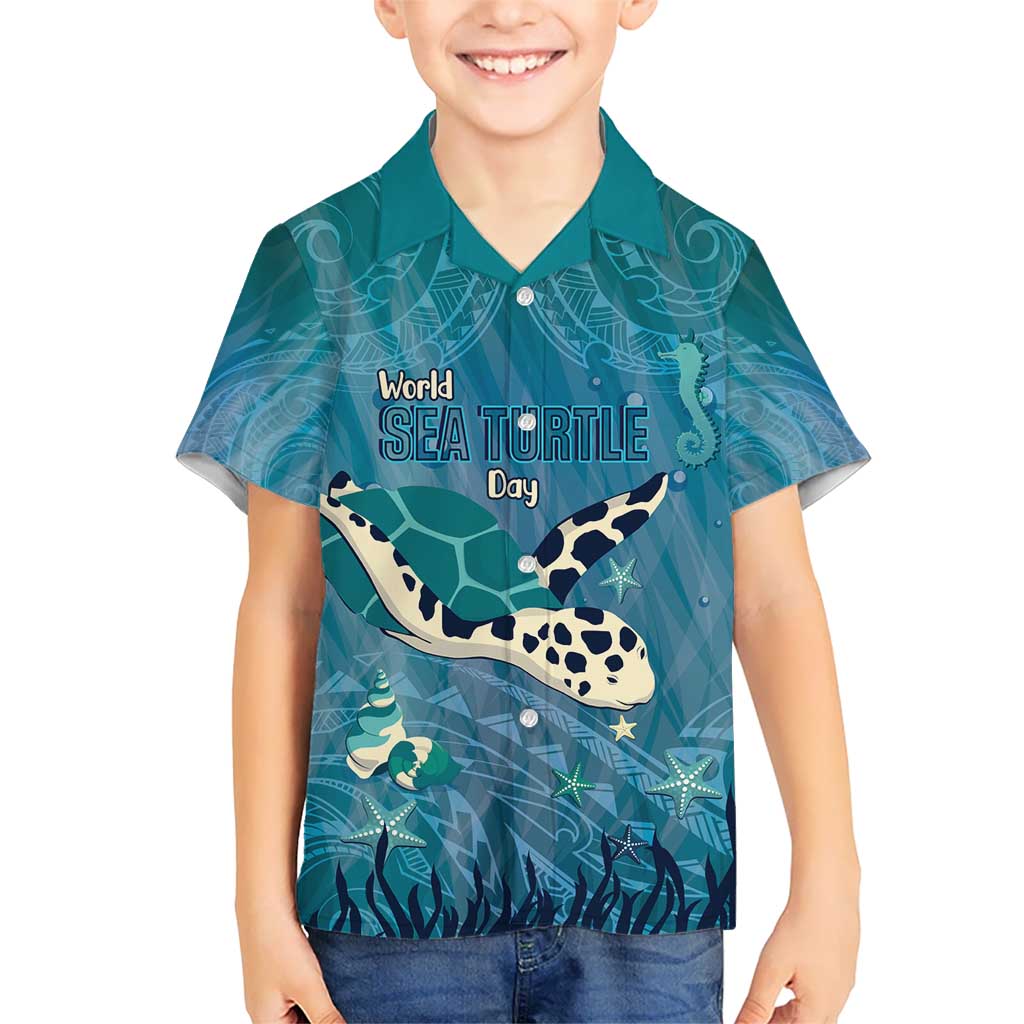 World Sea Turtle Day Polynesia Hawaiian Shirt Go With The Flow