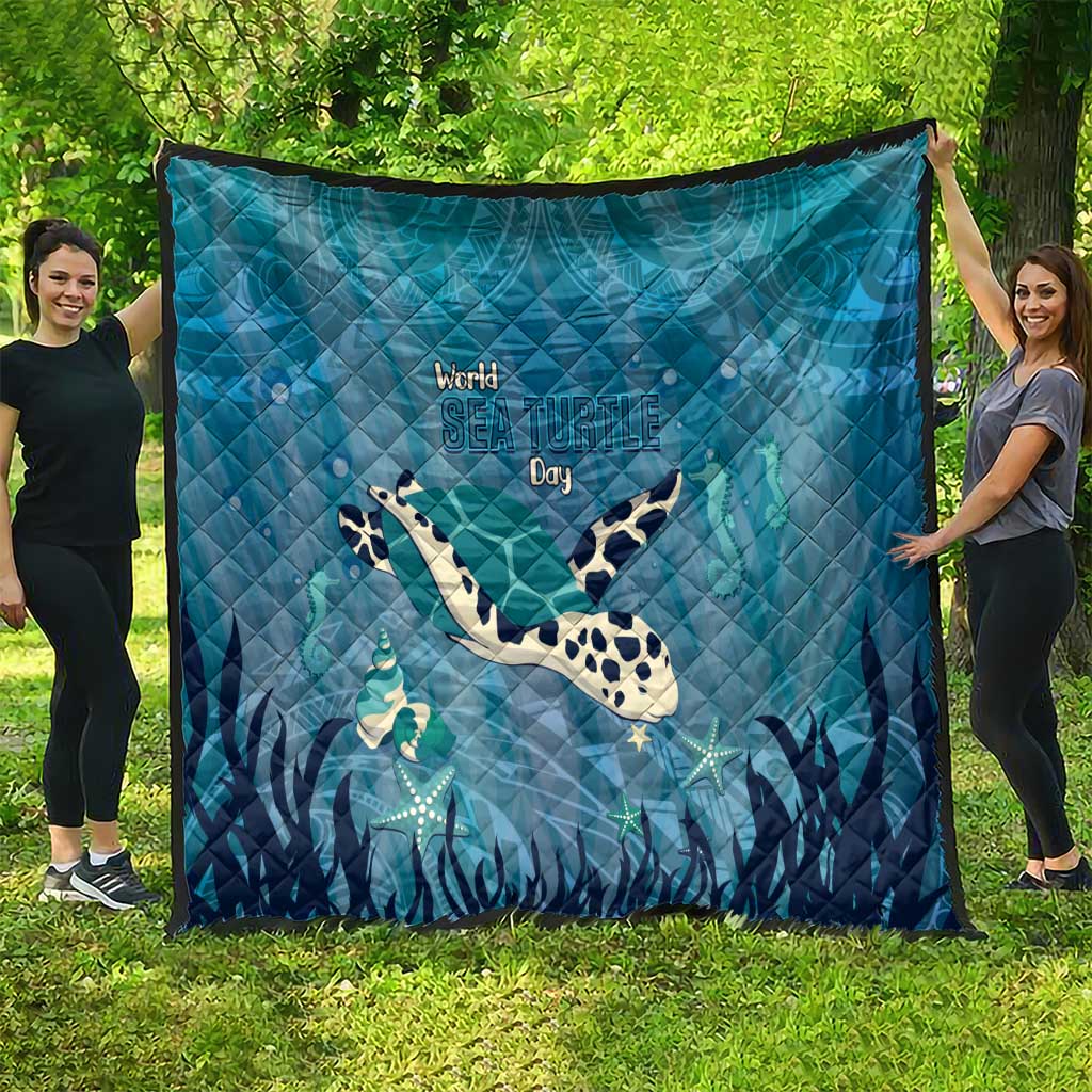 World Sea Turtle Day Polynesia Quilt Go With The Flow
